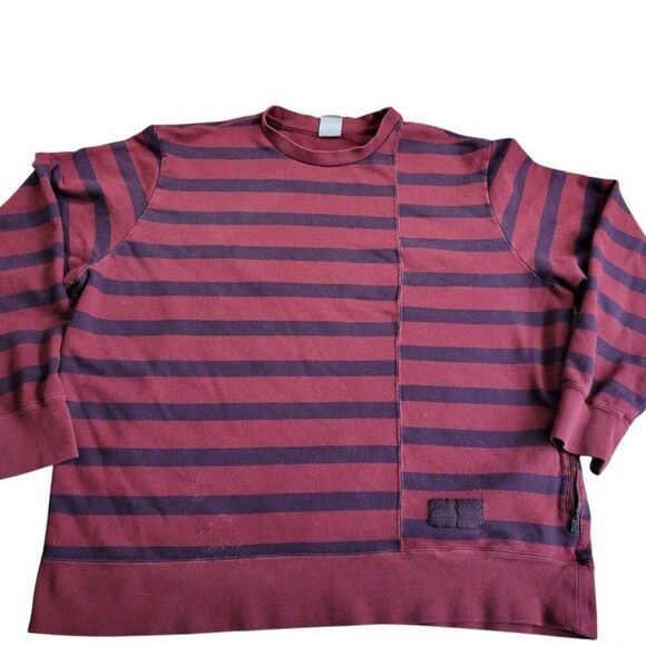 Nike Other - Niike Sportswear Sweatshirt Mens 3XL Red Striped Lebron Pocket Crewneck Long Slv